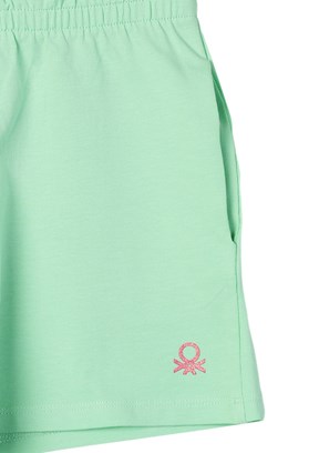 Benetton Yeşil Kız Çocuk Basic Şort