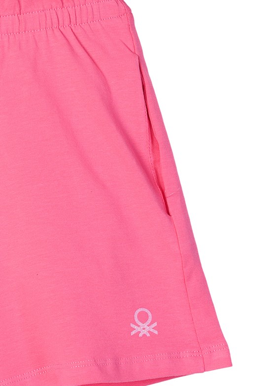Benetton Pembe Kız Çocuk Basic Şort