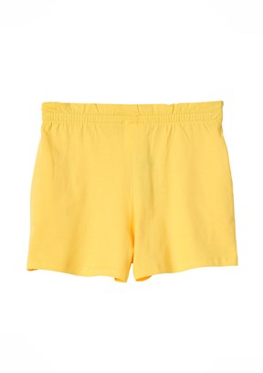 Benetton Sarı Kız Çocuk Basic Şort