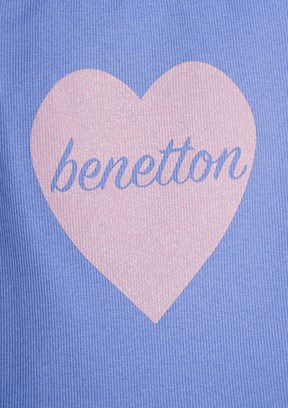 Benetton Mavi Kız Çocuk Atlet T-Shirt