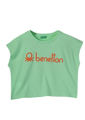 Benetton Yeşil Kız Çocuk Basic T-Shirt