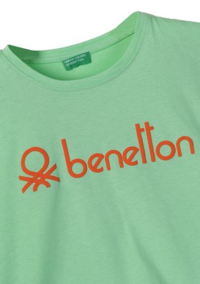 Benetton Yeşil Kız Çocuk Basic T-Shirt