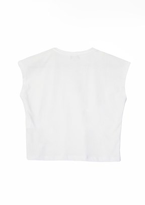 Benetton Beyaz Kız Çocuk Basic T-Shirt