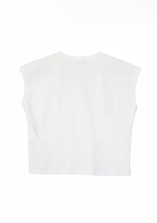 Benetton Beyaz Kız Çocuk Basic T-Shirt