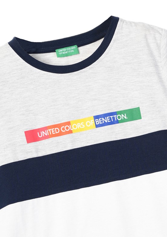 Benetton Gri Erkek Çocuk Basic T-Shirt
