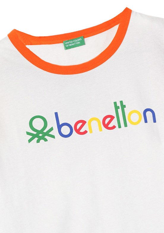 Benetton Beyaz Erkek Çocuk Basic T-Shirt