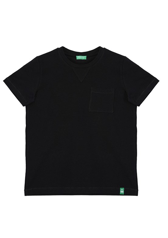 Benetton Siyah Erkek Çocuk Basic T-Shirt