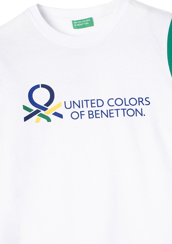Benetton Beyaz Erkek Çocuk Basic T-Shirt