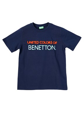Benetton Lacivert Erkek Çocuk Basic T-Shirt