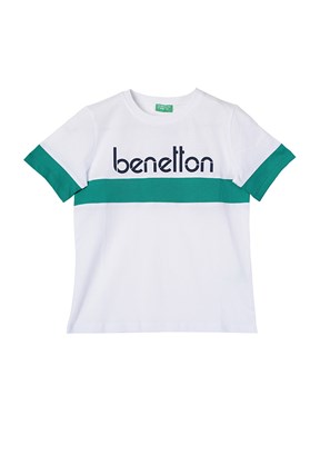 Benetton Beyaz Erkek Çocuk Basic T-Shirt