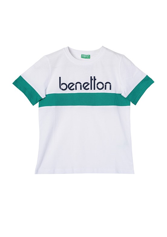 Benetton Beyaz Erkek Çocuk Basic T-Shirt