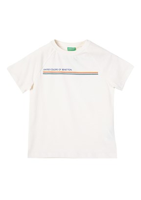 Benetton Beyaz Erkek Çocuk Basic T-Shirt