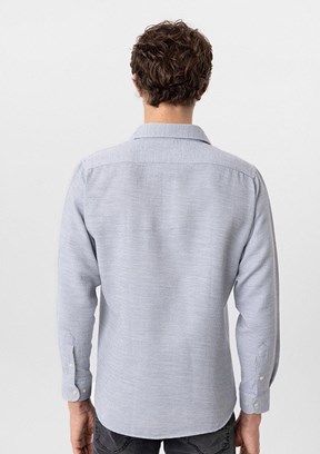 SÜVARİ Gri Erkek Slim Fit Gömlek