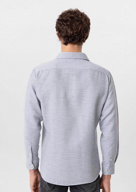 SÜVARİ Gri Erkek Slim Fit Gömlek