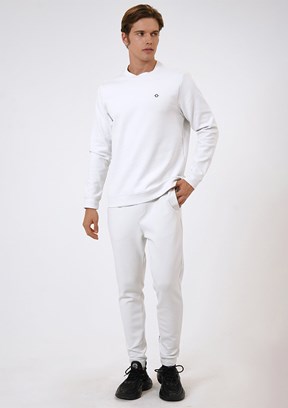 BACKANDBOND Gri Erkek Bisiklet Yaka Sweatshirt