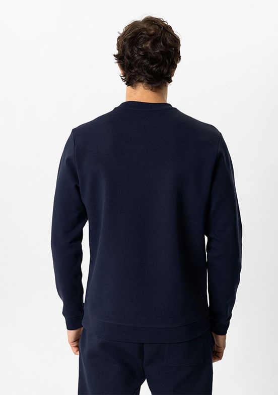 BACKANDBOND Lacivert Erkek Bisiklet Yaka Sweatshirt