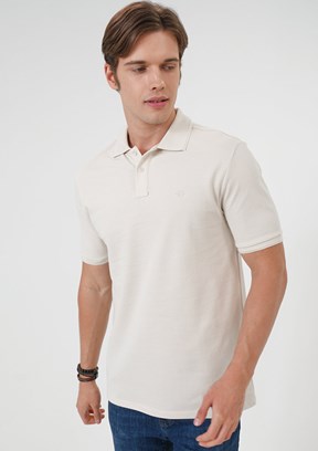 Back & Bond Bej Erkek Polo Yaka T-Shirt