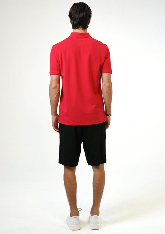Back & Bond Kırmızı Erkek Polo Yaka T-Shirt