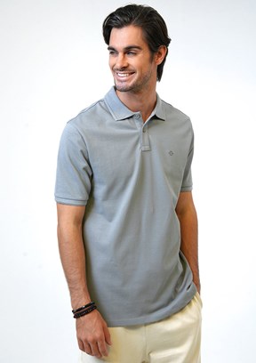 Back & Bond Gri Erkek Polo Yaka T-Shirt