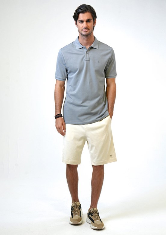 Back & Bond Gri Erkek Polo Yaka T-Shirt