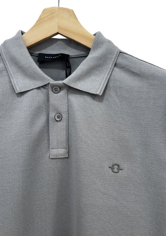 Back & Bond Gri Erkek Polo Yaka T-Shirt