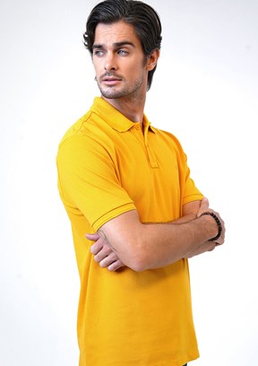 Back & Bond Sarı Erkek Polo Yaka T-Shirt