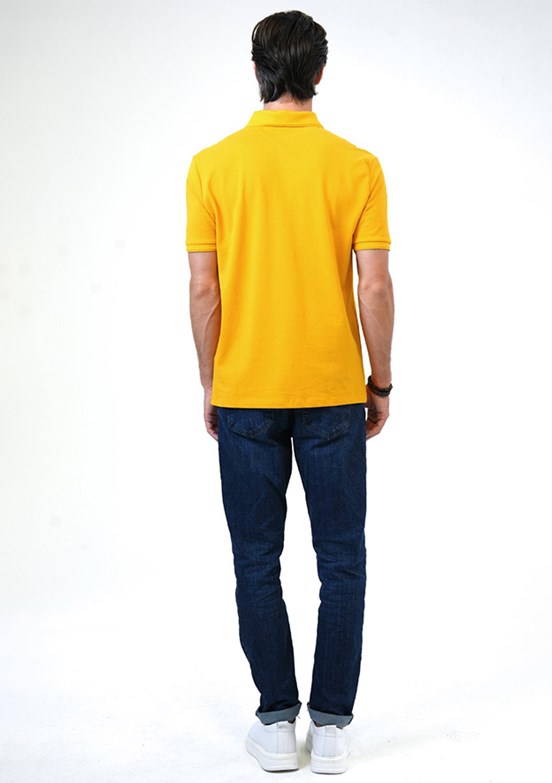 Back & Bond Sarı Erkek Polo Yaka T-Shirt