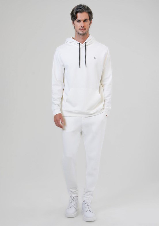 BACKANDBOND Beyaz Erkek Örme Sweatshirt