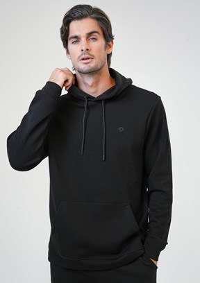 BACKANDBOND Siyah Erkek Örme Sweatshirt