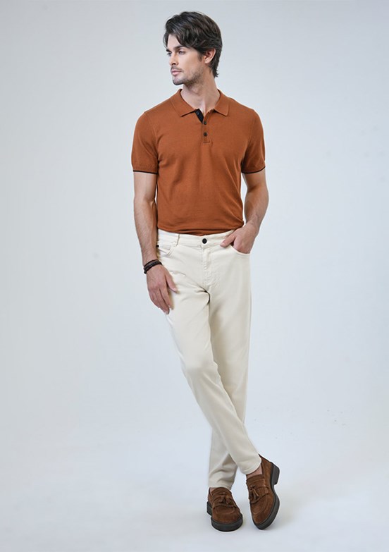 BACKANDBOND Bej Erkek Slim Pantolon
