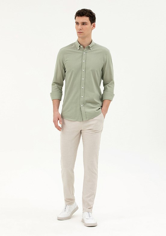 Pierre Cardin Bej Erkek Slim Pantolon