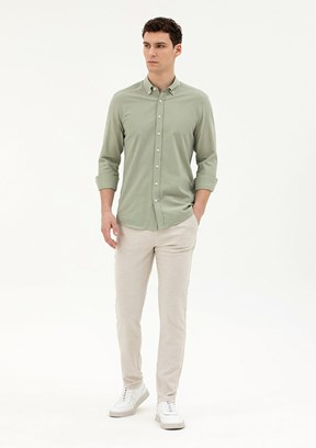 Pierre Cardin Bej Erkek Slim Pantolon