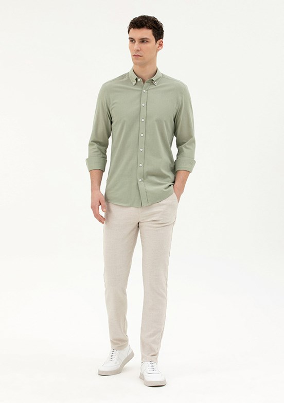 Pierre Cardin Bej Erkek Slim Pantolon