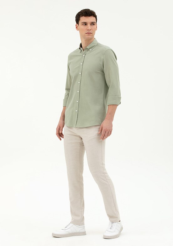Pierre Cardin Bej Erkek Slim Pantolon