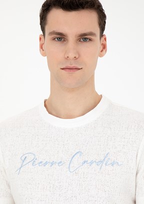 Pierre Cardin Beyaz Erkek Slim T-Shirt