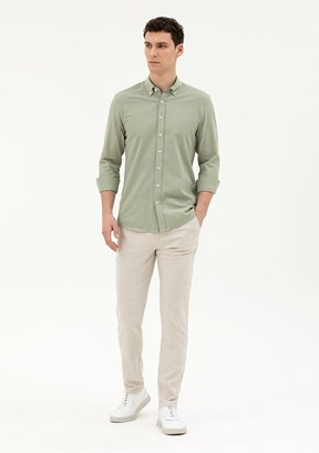 Pierre Cardin Bej Erkek Slim Pantolon