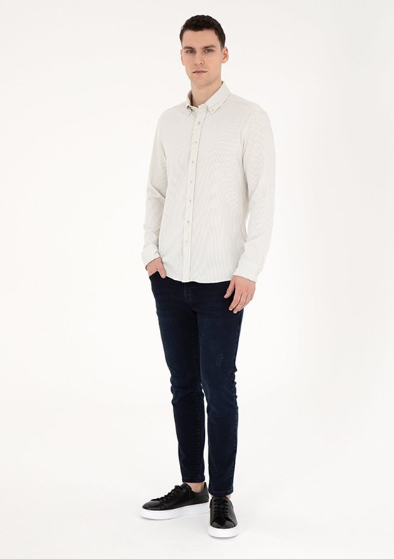 PİERRE CARDİN Lacivert Erkek Slim Jean Pantolon