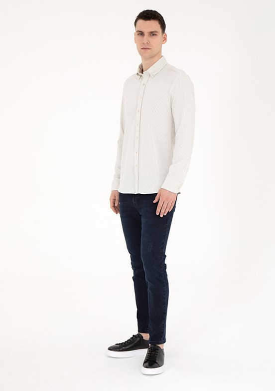 PİERRE CARDİN Lacivert Erkek Slim Jean Pantolon