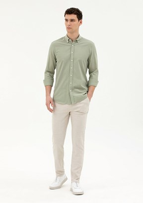 Pierre Cardin Bej Erkek Slim Pantolon