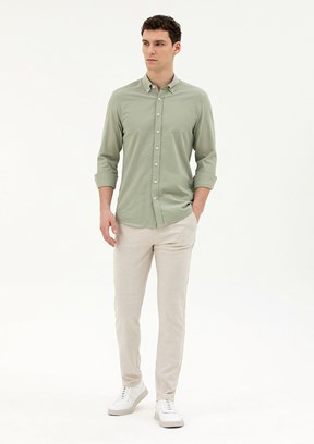 Pierre Cardin Bej Erkek Slim Pantolon