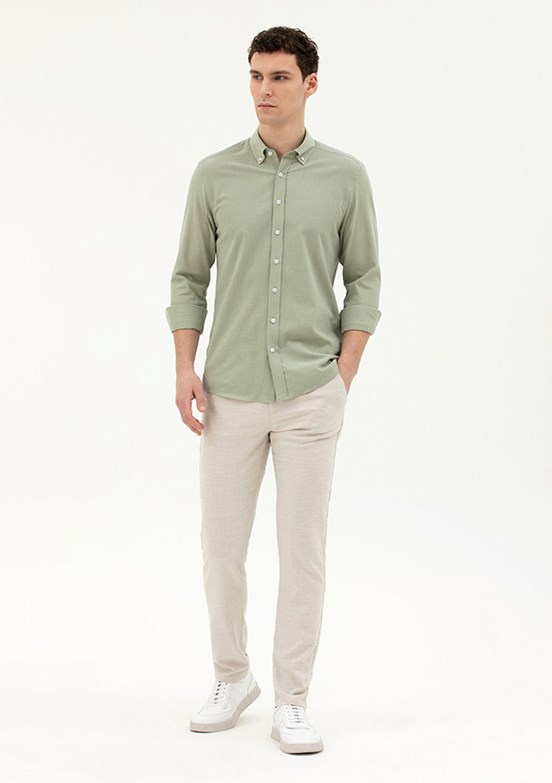 Pierre Cardin Bej Erkek Slim Pantolon