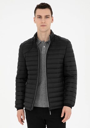 PİERRE CARDİN Siyah Erkek Slim Mont