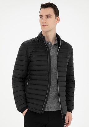 PİERRE CARDİN Siyah Erkek Slim Mont