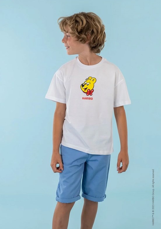 Haribo Unisex Çocuk Bisiklet Yaka T-Shirt