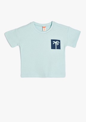 Koton Yeşil Erkek Bebek Baskılı T-Shirt