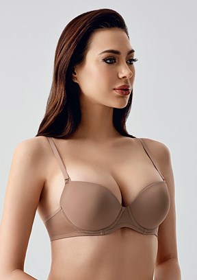 NEW BRA - 3370250000 Kadın Capucino Desteksiz Basic Sütyen