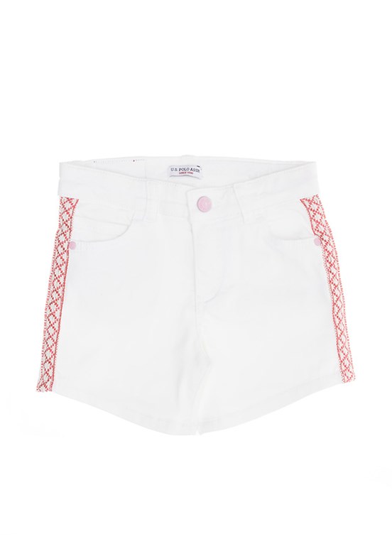 U.S. Polo Assn Beyaz Kız Çocuk Şort