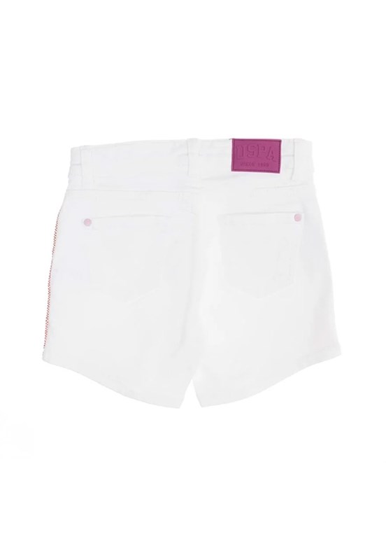 U.S. Polo Assn Beyaz Kız Çocuk Şort