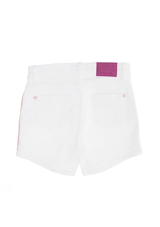 U.S. Polo Assn Beyaz Kız Çocuk Şort