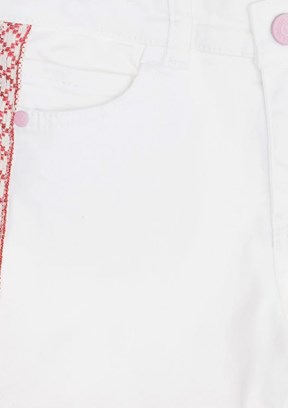 U.S. Polo Assn Beyaz Kız Çocuk Şort